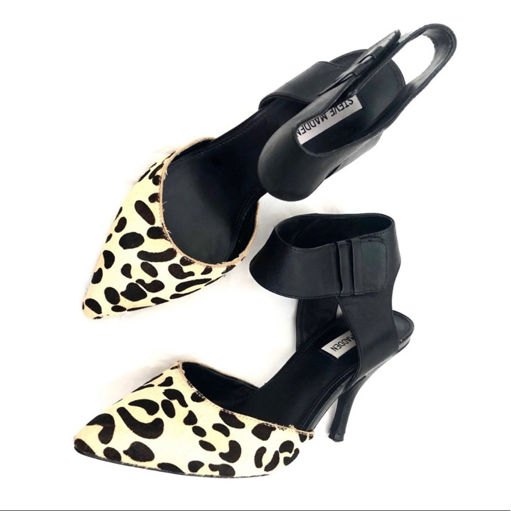 Steve Madden Swift Pointed Toe Leopard Heels. EUC.